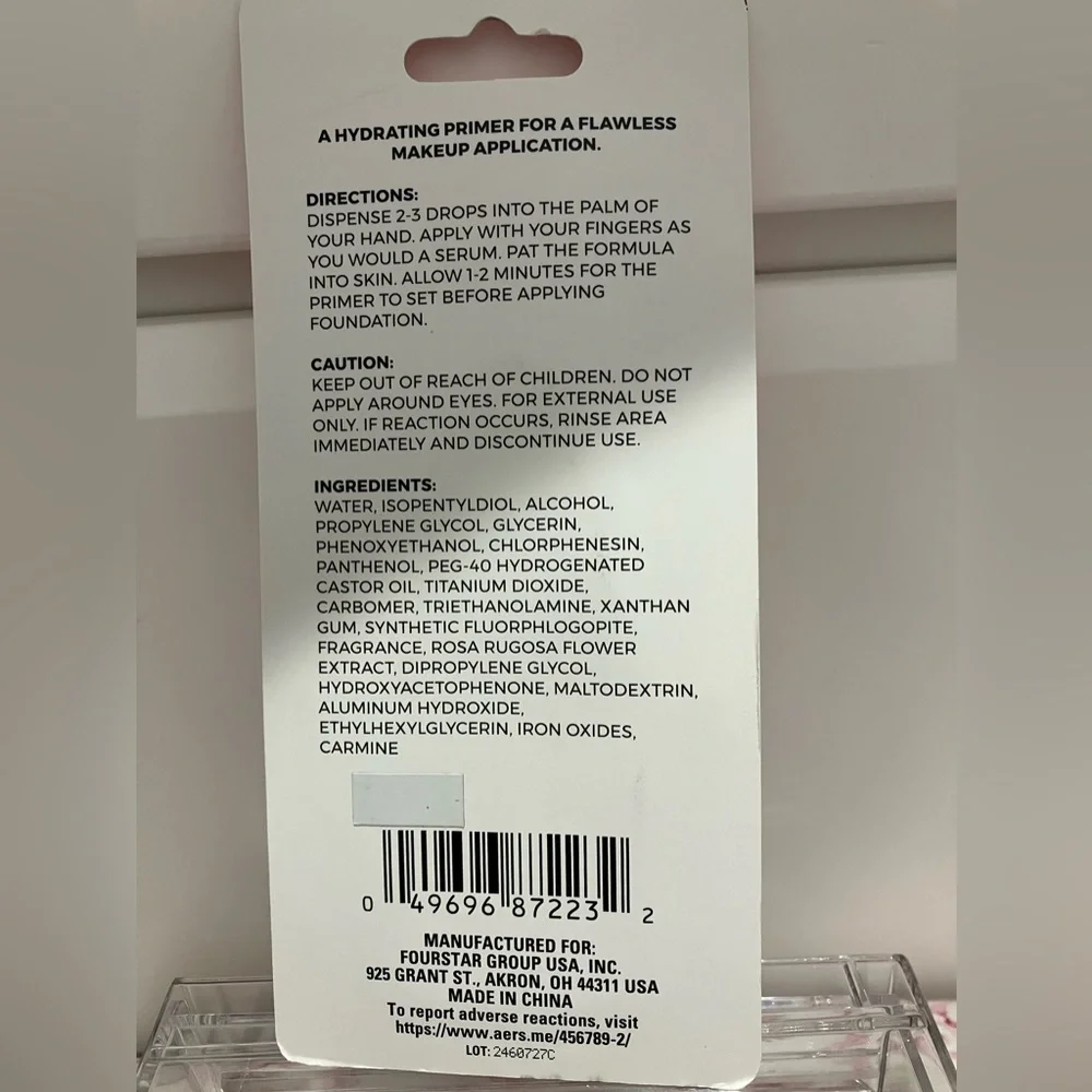 b•pure hydrating primer serum infused with rose oil .5 fluid ounce